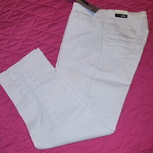 Slimsation By Multiples White Cropped Jeans Size 4